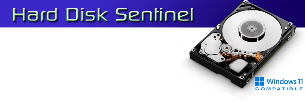 Hard Disk Sentinel overview showing several drives with health, temperature and performance status.
